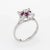 This is part of Chairish’s Fine Jewelry assortment. Stylish vintage diamond & ruby cocktail ring crafted in 18 karat white...