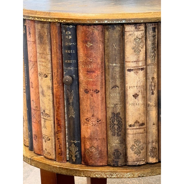 Wood 1950s Italian Faux Book Table For Sale - Image 7 of 8