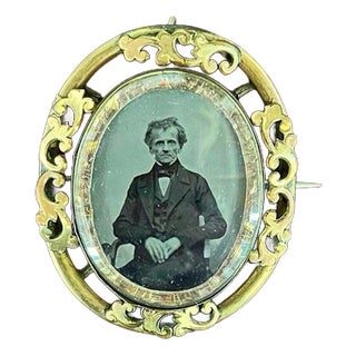 Antique Victorian Mourning Brooch, 1880 For Sale