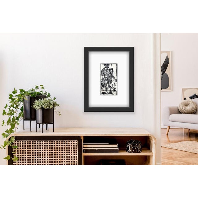 1980s Franciszek Bunsch, The Third Traveller, Woodcut on Paper, 1984 For Sale - Image 5 of 6