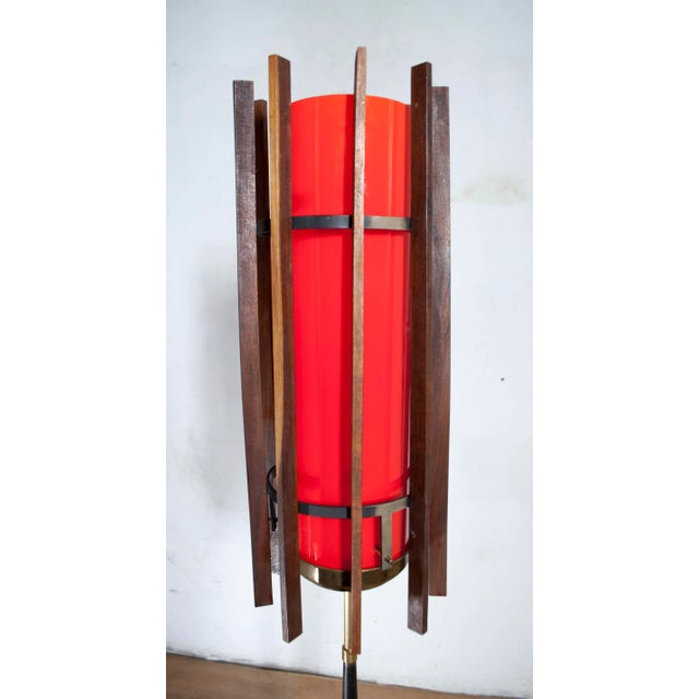 Mid-Century Murano Glass and Teak Floor Lamp from Vistosi, 1950s For Sale - Image 6 of 13
