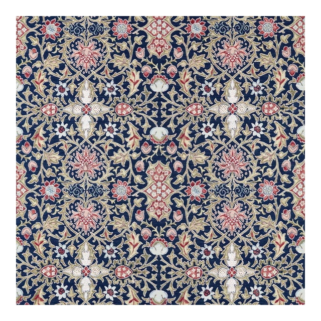 Morris & Co. Wilton Weave Fabric in Indigo - a sample For Sale