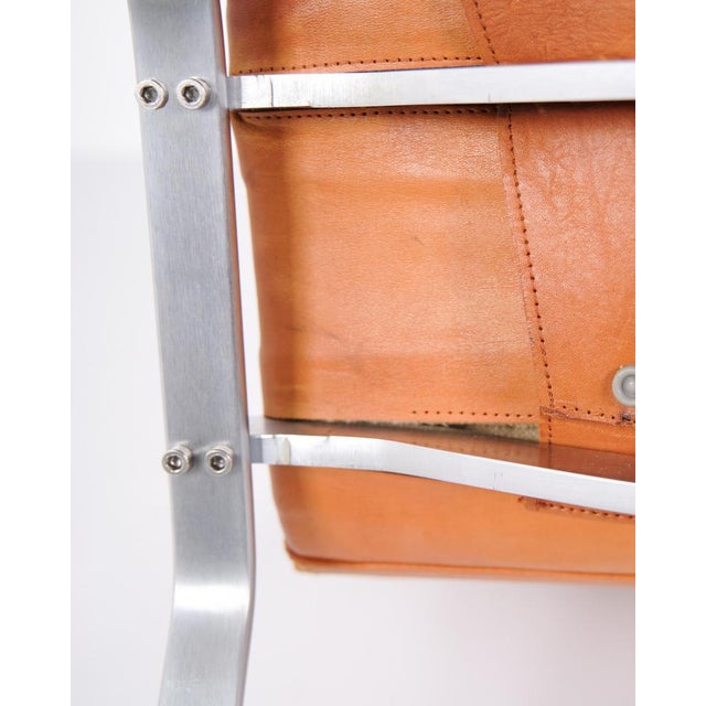 PK22 Easy Chair in Patinated Cognac Leather by Poul Kjærholm for E. Kold Christensen, 1950s For Sale - Image 12 of 16