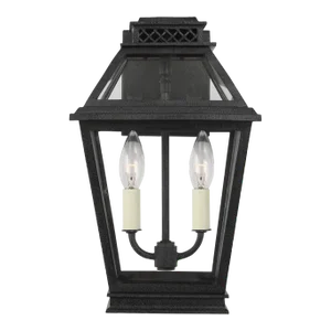 Chapman & Myers by Visual Comfort Studio Falmouth Small Outdoor Wall Lantern, Slate Gray