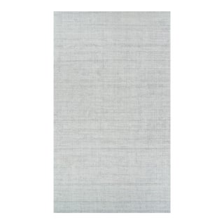 Rug & Kilim’s Oversized Textural Rug in Light Gray and Blue Tones & Striae -11x19 For Sale