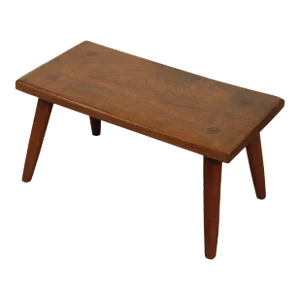 Studio Crafted Mid Century Walnut Small Stool