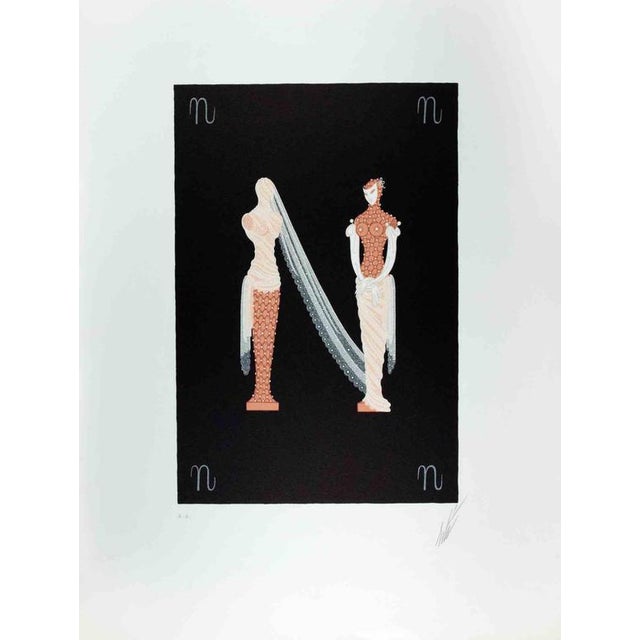 Erté, Nude Letter N, 1976, Lithograph For Sale