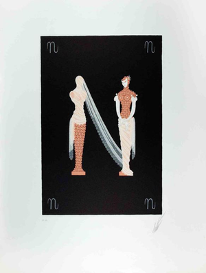 Erté, Nude Letter N, 1976, Lithograph