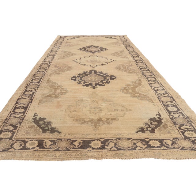 Contemporary Vintage Turkish Oushak Rug, 05'00 X 12'00 For Sale - Image 3 of 10