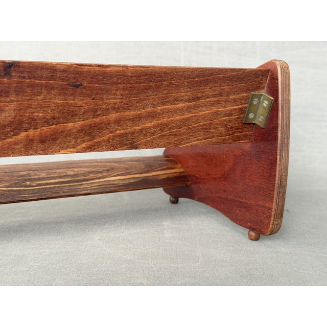 Brown Wooden Desktop Magazine Rack, United Kingdom, 1920s For Sale - Image 8 of 12