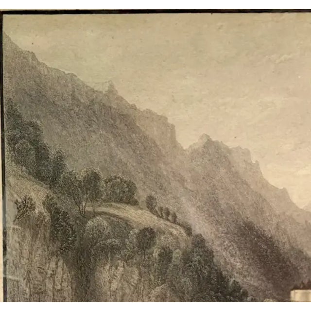 Antique Original Print - Castle of Chillon, Lake Geneva Switzerland, Signed Wh Bartlett - 1836 For Sale In New York - Image 6 of 7