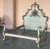20th French Antique White and Giltwood Queen Bed With Original Painting For Sale - Image 4 of 12
