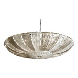 Monumental Barovier & Toso Textured Two-Tone Murano Glass Fixture For Sale