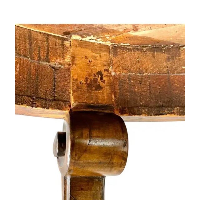 Wood Italian Marquetry Inlaid Round Center Table For Sale - Image 7 of 11