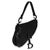 Boho Chic Black Ultramatte Woven Calfskin Saddle Bag For Sale - Image 3 of 8