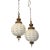 1960’s Hollywood Regency, Milk Glass, Swag Lamps - a Pair For Sale