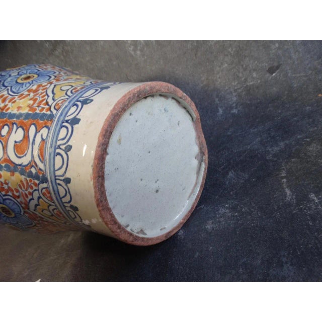 Ceramic 1930s Talavera Decorated Vase For Sale - Image 7 of 8