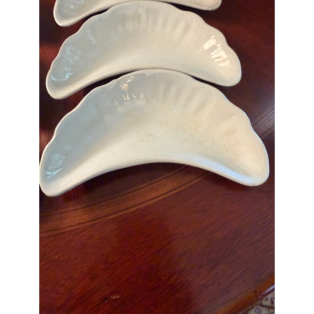 Antique J & E Mayer Semi Vitreous China Crescent Bone Plates 1881-1899 - Set of 6 For Sale - Image 14 of 15
