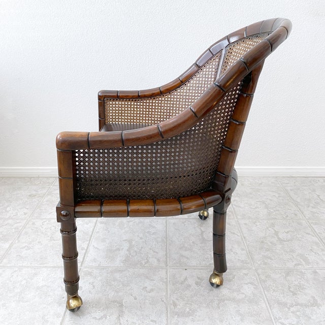 Faux Bamboo and Cane Tub Chair by John Chairish