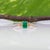 2020s Colombian Emerald Ring With Earth-Mined Diamond Accents: Solid 14k Gold, 5x4mm, Size 6.75 For Sale - Image 5 of 9