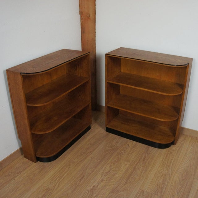 Vintage Art Deco Bookcases, 1930s, Set of 2 For Sale - Image 6 of 7