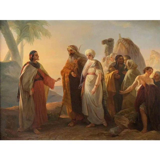 Enrico Savini, The Wedding of Rebecca and Isaac, Oil Painting, Mid-19th Century For Sale - Image 6 of 6