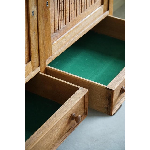 Mid-Century Danish Handcrafted Cabinet in Oak, 1950s For Sale - Image 12 of 18