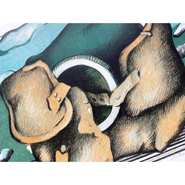 Mid-Century Modern Malte Sartorius, Composition, Original Serigraph, 1968 For Sale - Image 3 of 6