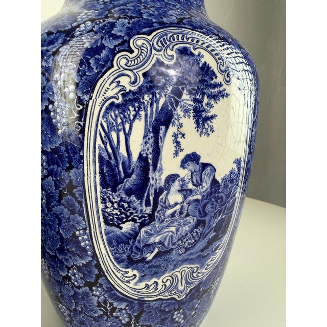 Pair of Large 19th-Century Lewis Woolf “Rhein” Vases | England Impressive pair of large 19th-century English ceramic vases...