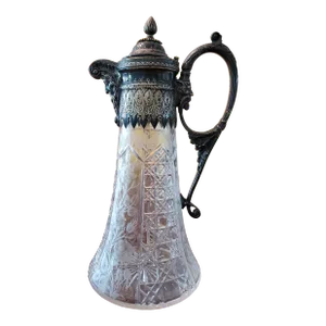 Antique Cut Crystal Figural Barware Carafe