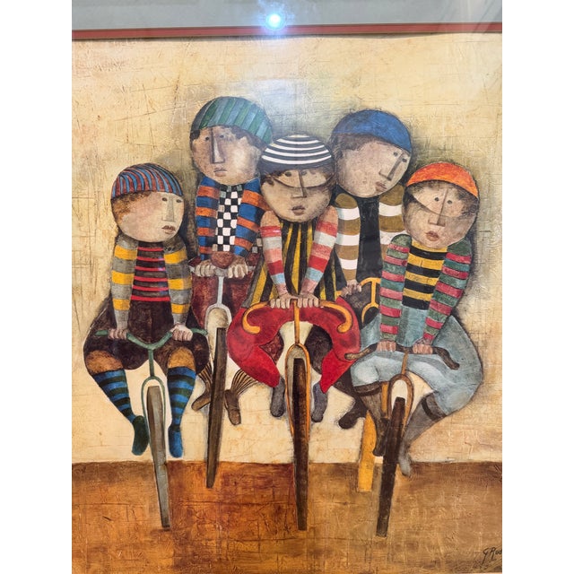 Abstract 1980s Graciela Rodo Boulanger ‘Tour De France’ Lithograph For Sale - Image 3 of 8