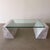 Gae Aulenti Vintage 1980s Postmodern Marble Stone and Glass Coffee Table For Sale - Image 4 of 11