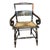 19th Century Antique American Sheraton Style Hand-Painted Rush Seat Armchair For Sale