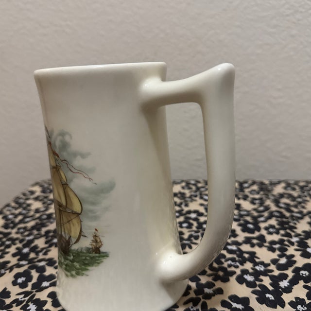 Service for 12: Sadler Staffordshire England Pottery Beer Stein, Vintage Ship Mug, Maritime Nautical Decor For Sale - Image 4 of 9