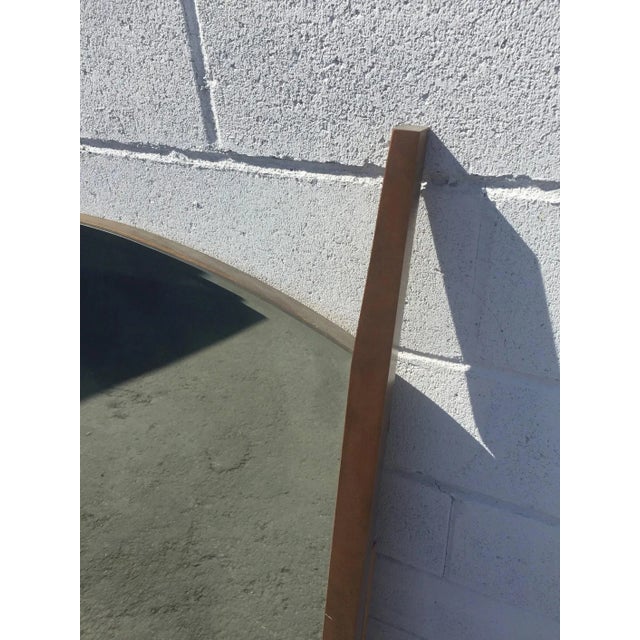 Wood Mid Century Modern Walnut Wall Mirror - Vintage Boho Entryway Decor For Sale - Image 7 of 10