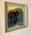 This Vintage Boho Abstract Expressionist Signed Original Oil on Canvas from 1963 is a stunning example of mid-century...
