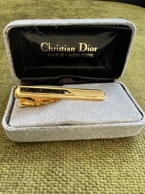 Rare Monsiuer Vintage Christian Dior Gold Plate Tie Clip In Original Case