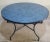 48" Petrol Blue Moroccan Round Mosaic Table, Diamond Collection / Lozenge For Sale In Orlando - Image 6 of 9