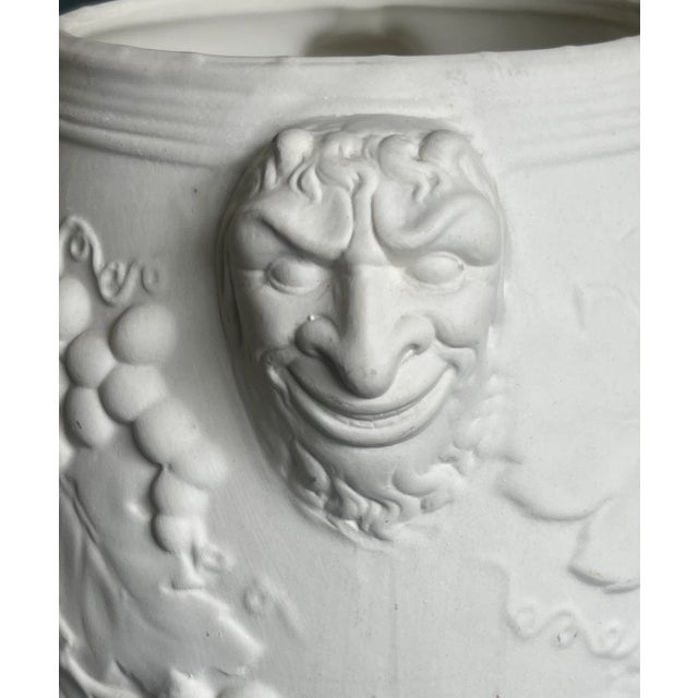 Ceramic Vintage White Ceramic Bacchus Wine Cooler For Sale - Image 7 of 10