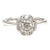 0.72 Ct Cluster Diamond Ring Size 7.5 For Sale