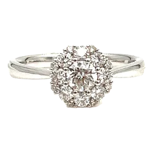 0.72 Ct Cluster Diamond Ring Size 7.5