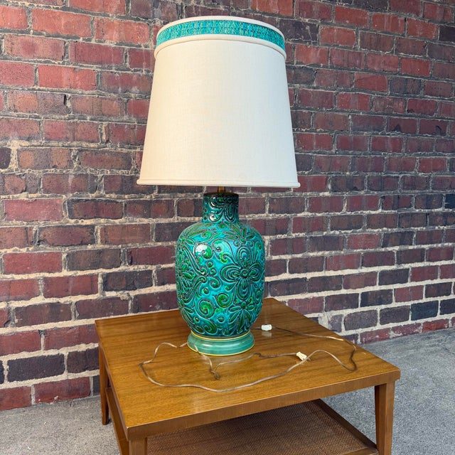 Mid 20th Century Alvino Bagni Italian Ceramic Table Lamp For Sale - Image 10 of 10