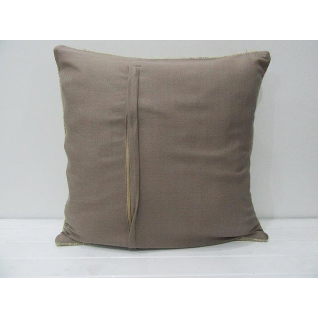 Contemporary Turkish Kilim Handmade Beige Pillow Cover For Sale - Image 3 of 4