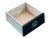Oriental Black Lacquer Moon Face Hardware Small End Table Nightstand For Sale - Image 9 of 12