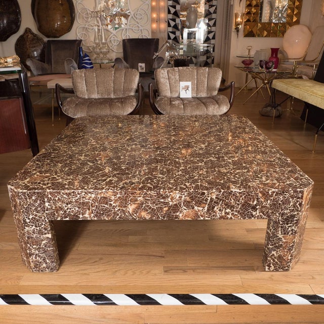 Lacquered Coconut Shell Coffee Table Chairish
