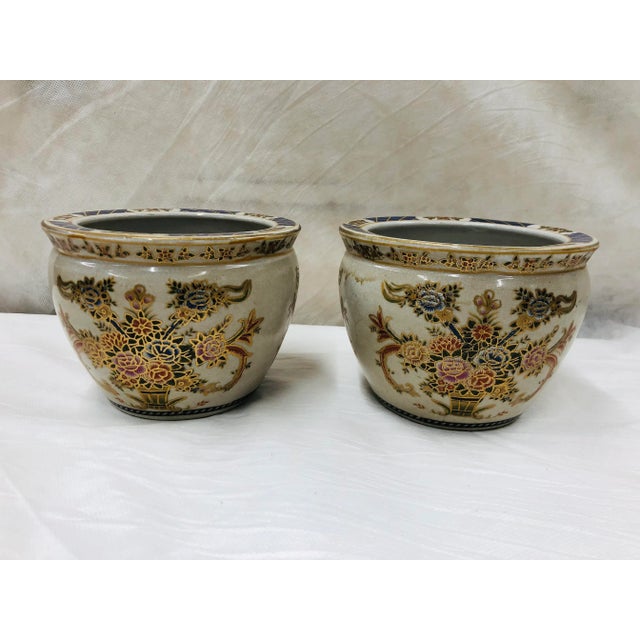 Beige Late 20th Century Miniature Goldfish Bowl Cache Pots For Sale - Image 8 of 8