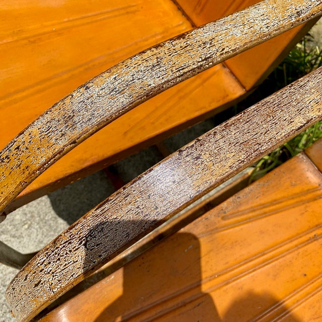 Vintage 1940s Outdoor Metal Lounge Chairs a Pair Cleveland Welding "Restmaster", Pair For Sale In Cincinnati - Image 6 of 17