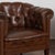 Pair of Vintage Brown Leather Barrel Back Club Chairs For Sale - Image 4 of 14