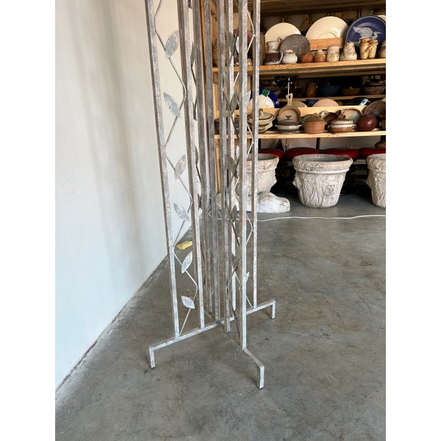 1980's Postmodern - Style Sculptural Metal and Plaster Torchiere Floor Lamp For Sale - Image 9 of 13