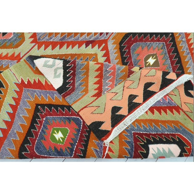 Vintage Turkish Barak Nomad's Kilim Rug For Sale - Image 4 of 12